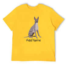 Load image into Gallery viewer, Personalized Dog Dad Cotton T Shirts-Personalized Dog Gifts-Apparel, Dog Dad Gifts, Dogs, Shirt, T Shirt-Men&#39;s Cotton T Shirt-Yellow-Medium-13