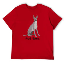 Load image into Gallery viewer, Personalized Dog Dad Cotton T Shirts-Personalized Dog Gifts-Apparel, Dog Dad Gifts, Dogs, Shirt, T Shirt-Men&#39;s Cotton T Shirt-Red-Large - Loose Fit-14