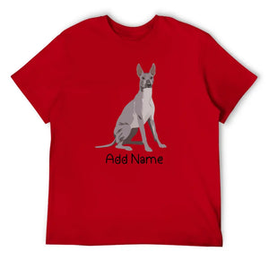 Personalized Dog Dad Cotton T Shirts-Personalized Dog Gifts-Apparel, Dog Dad Gifts, Dogs, Shirt, T Shirt-Men's Cotton T Shirt-Red-Large - Loose Fit-14