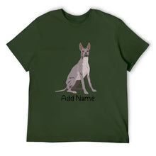 Load image into Gallery viewer, Personalized Dog Dad Cotton T Shirts-Personalized Dog Gifts-Apparel, Dog Dad Gifts, Dogs, Shirt, T Shirt-Men&#39;s Cotton T Shirt-Army Green-Medium-17