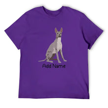 Load image into Gallery viewer, Personalized Dog Dad Cotton T Shirts-Personalized Dog Gifts-Apparel, Dog Dad Gifts, Dogs, Shirt, T Shirt-Men&#39;s Cotton T Shirt-Purple-3XL - Fitting-18