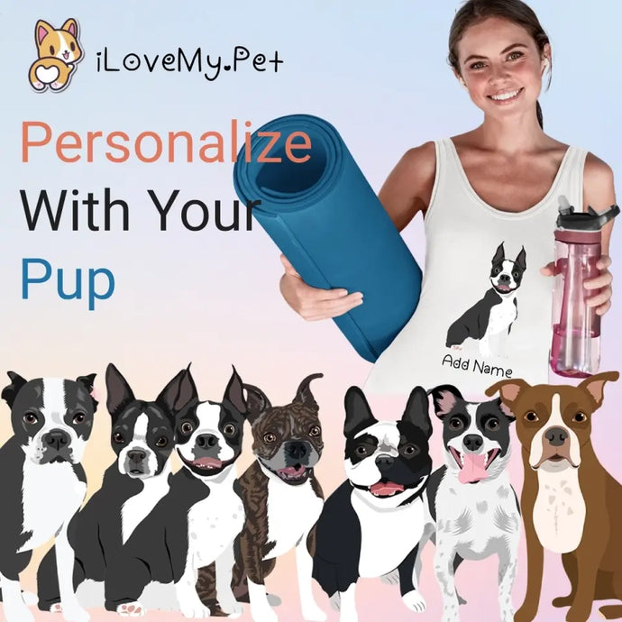 Personalized Boston Terrier Mom Yoga Tank Top-Shirts & Tops-Apparel, Boston Terrier, Dog Mom Gifts, Shirt, T Shirt-1