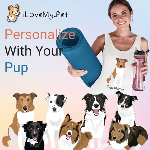 Personalized Collie / Sheltie Mom Yoga Tank Top-Shirts & Tops-Apparel, Dog Mom Gifts, Rough Collie, Shetland Sheepdog, Shirt, T Shirt-1