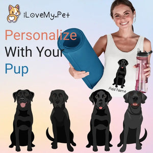 Personalized Black Labrador Mom Yoga Tank Top-Shirts & Tops-Apparel, Black Labrador, Dog Mom Gifts, Labrador, Shirt, T Shirt-1