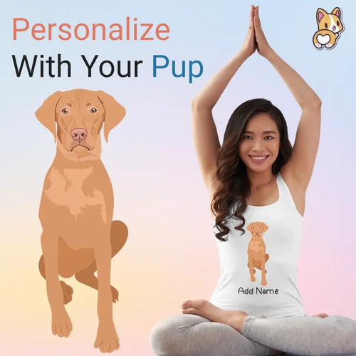Personalized Vizsla Mom Yoga Tank Top-Shirts & Tops-Apparel, Dog Mom Gifts, Shirt, T Shirt, Vizsla-1