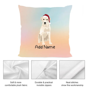 Personalized Yellow Labrador Soft Plush Pillowcase