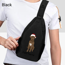 Load image into Gallery viewer, Personalized Chocolate Labrador Unisex Sling Bag Backpack-Accessories-Chocolate Labrador, Labrador-Unisex Sling Bag Backpack-Black-One Size-2