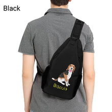 Load image into Gallery viewer, Personalized Chocolate Labrador Unisex Sling Bag Backpack-Accessories-Chocolate Labrador, Labrador-3