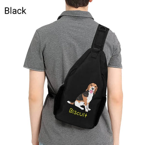 Personalized Chocolate Labrador Unisex Sling Bag Backpack-Accessories-Chocolate Labrador, Labrador-3