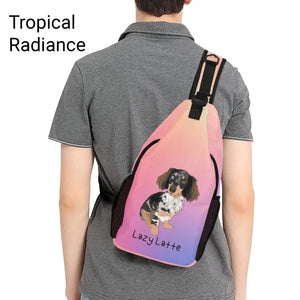 Personalized Chocolate Labrador Unisex Sling Bag Backpack-Accessories-Chocolate Labrador, Labrador-7