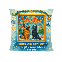 Load image into Gallery viewer, Personalized Lhasa Apso Christmas Pillowcase - Upload Photo-Customizer-Christmas,Dog Mom Gifts,Home Decor,Lhasa Apso,Personalize Artwork,Pillows-2