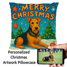 Load image into Gallery viewer, Airedale-Terrier-Christmas-Pillowcase