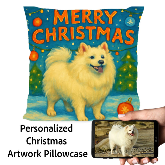 American-Eskimo-Christmas-Pillowcase