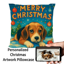 Load image into Gallery viewer, Beagle-Christmas-Pillowcase Medium