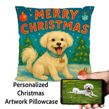 Load image into Gallery viewer, Bichon-Christmas-Pillowcase Medium