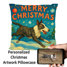 Load image into Gallery viewer, Bull-Terrier-Christmas-Pillowcase Medium