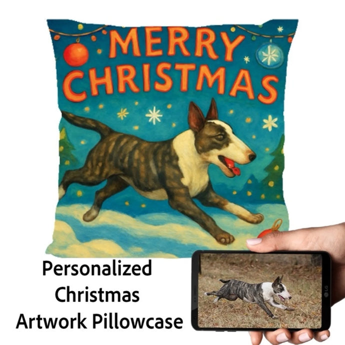 Bull-Terrier-Christmas-Pillowcase Medium