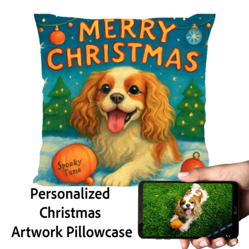 Cavalier-King-Christmas-Pillowcase Medium