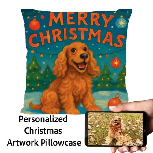 Cocker-Christmas-Pillowcase Medium