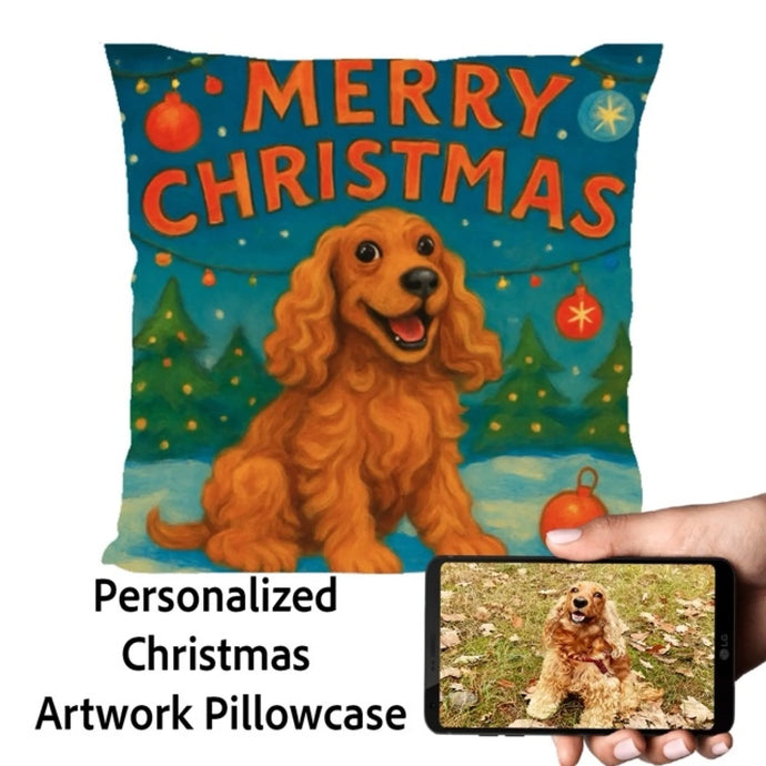 Cocker-Christmas-Pillowcase Medium