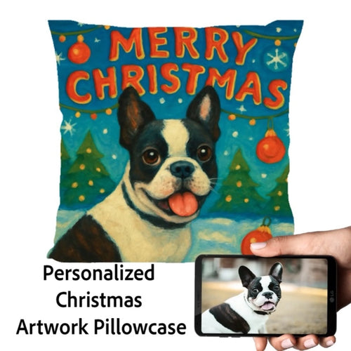 French-Bulldog-Christmas-Pillowcase Medium