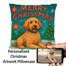Load image into Gallery viewer, Goldendoodle-Christmas-Pillowcase Medium