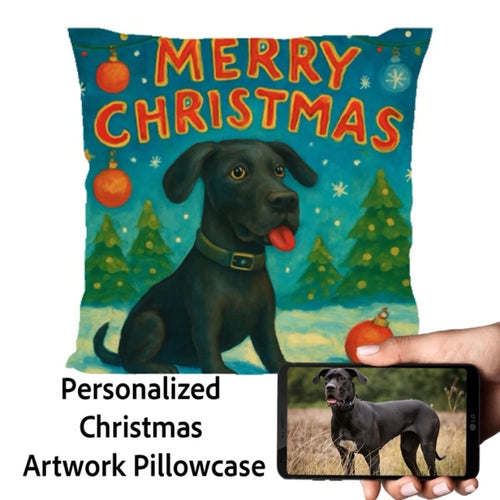 Great-Dane-Christmas-Pillowcase Medium