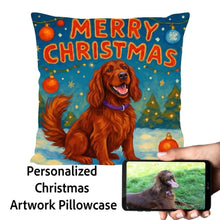 Load image into Gallery viewer, Irish-Setter-Christmas-Pillowcase Medium