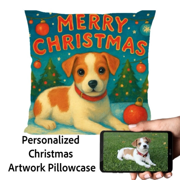 Jack-Russell-Terrier-Christmas-Pillowcase Medium