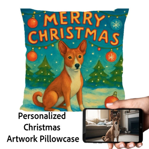 Basenji-Christmas-Pillowcase