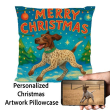 Load image into Gallery viewer, German-Pointer-Christmas-Pillowcase