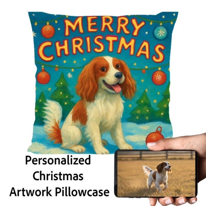 English-Springer-Spaniel-Christmas-Pillowcase