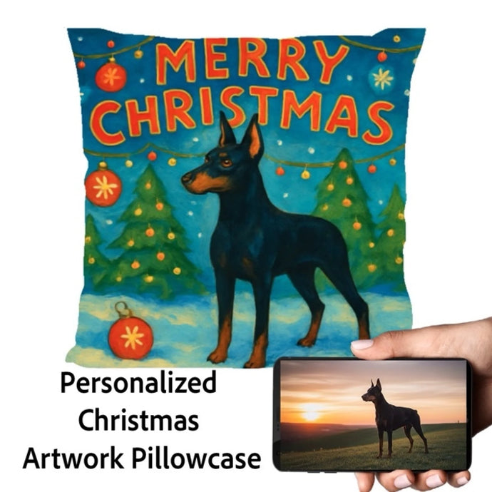 Doberman-Christmas-Pillowcase