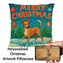 Load image into Gallery viewer, Ibizian-Hound-Christmas-Pillowcase