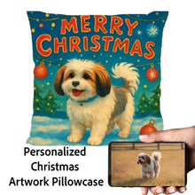 Load image into Gallery viewer, Havanese-Christmas-Pillowcase