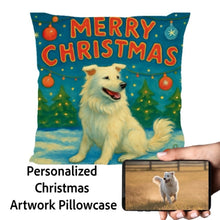 Load image into Gallery viewer, Great-Pyrenees-Christmas-Pillowcase
