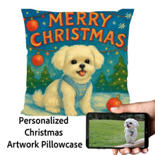 Load image into Gallery viewer, Maltese-Christmas-Pillowcase