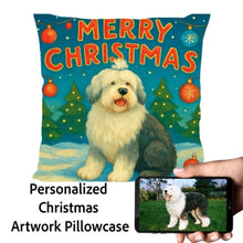 Load image into Gallery viewer, Old-English-Christmas-Pillowcase