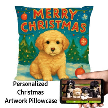 Load image into Gallery viewer, Portuguese-Water-Dog-Christmas-Pillowcase