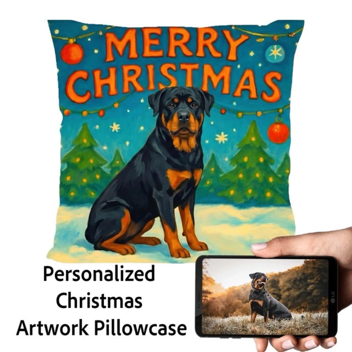 Rottweiler-Christmas-Pillowcase