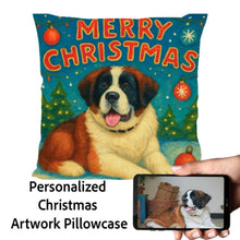 Load image into Gallery viewer, Saint-Bernard-Christmas-Pillowcase