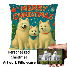 Load image into Gallery viewer, Samoyed-Christmas-Pillowcase