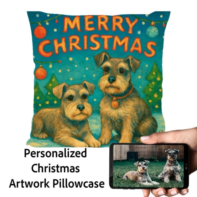 Schnauzer-Christmas-Pillowcase
