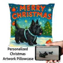 Load image into Gallery viewer, Scottie-Dog-Christmas-Pillowcase