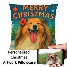 Load image into Gallery viewer, Sheltie-Christmas-Pillowcase