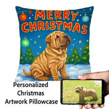 Load image into Gallery viewer, Shar-Pei-Christmas-Pillowcase