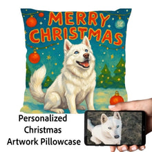 Load image into Gallery viewer, Husky-Christmas-Pillowcase