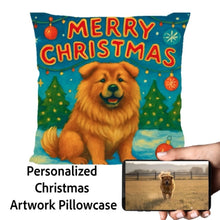 Load image into Gallery viewer, Tibetan-Mastiff-Christmas-Pillowcase