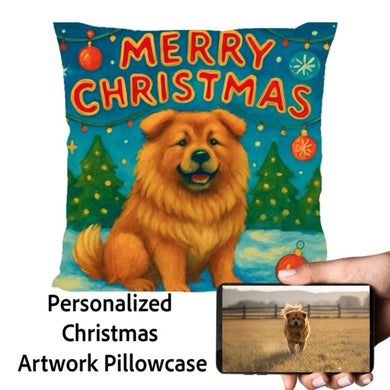 Tibetan-Mastiff-Christmas-Pillowcase