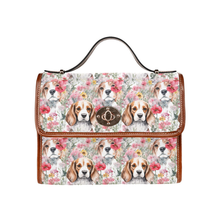 Beagles in a Blossom Wonderland Shoulder Bag Purse-Accessories-Accessories, Bags, Beagle, Purse-One Size-6